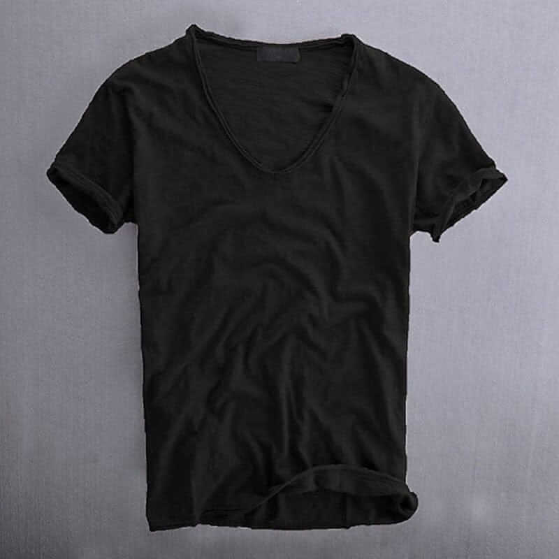 Slub-Cotton V-Neck