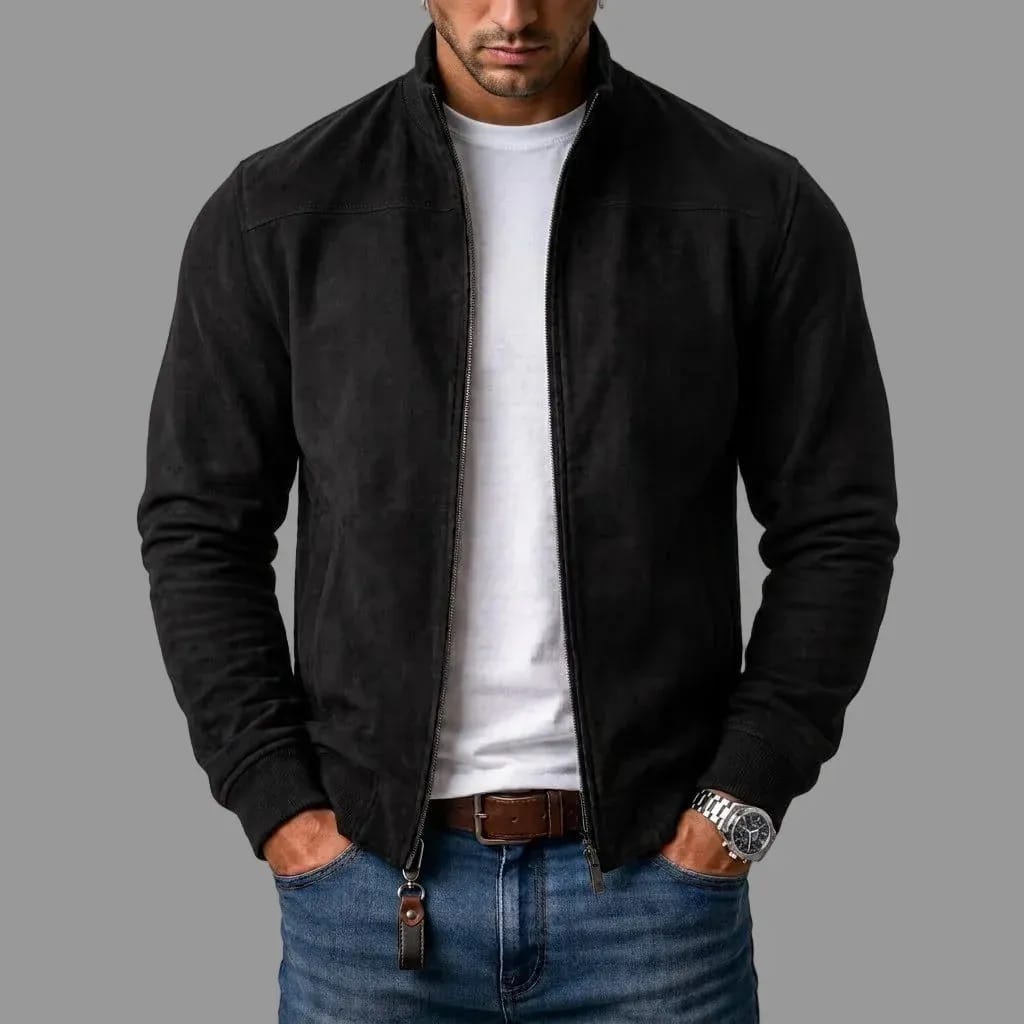 Suede Bomber Jacket