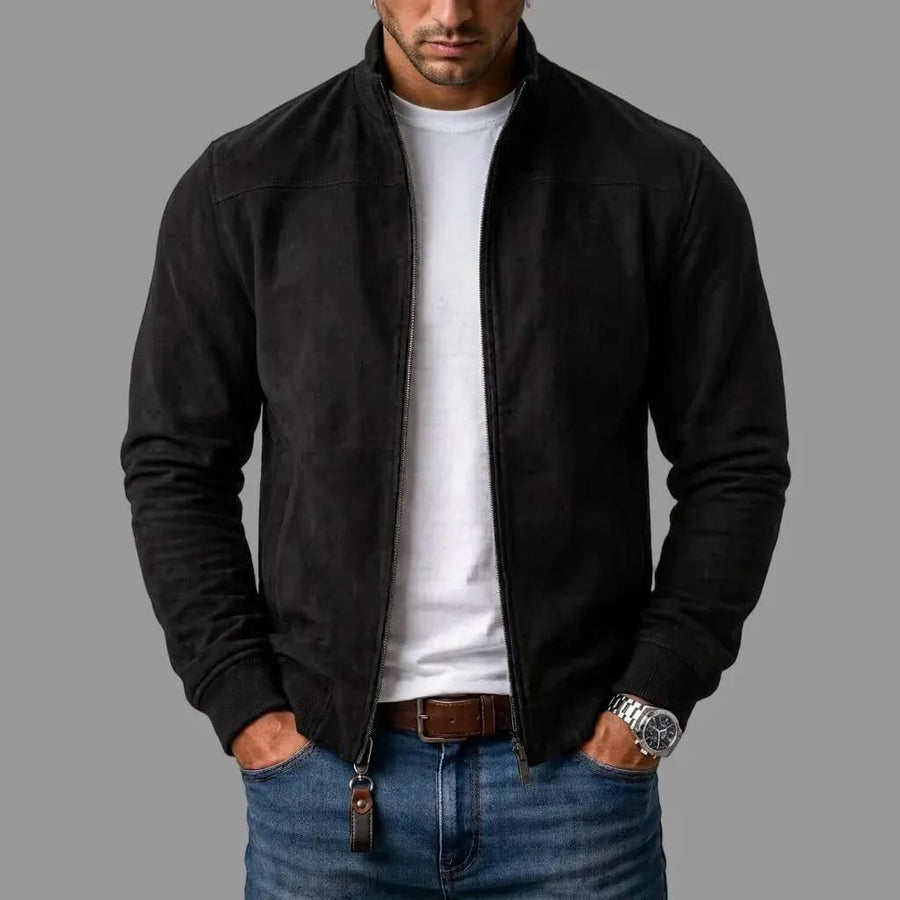Suede Bomber Jacket