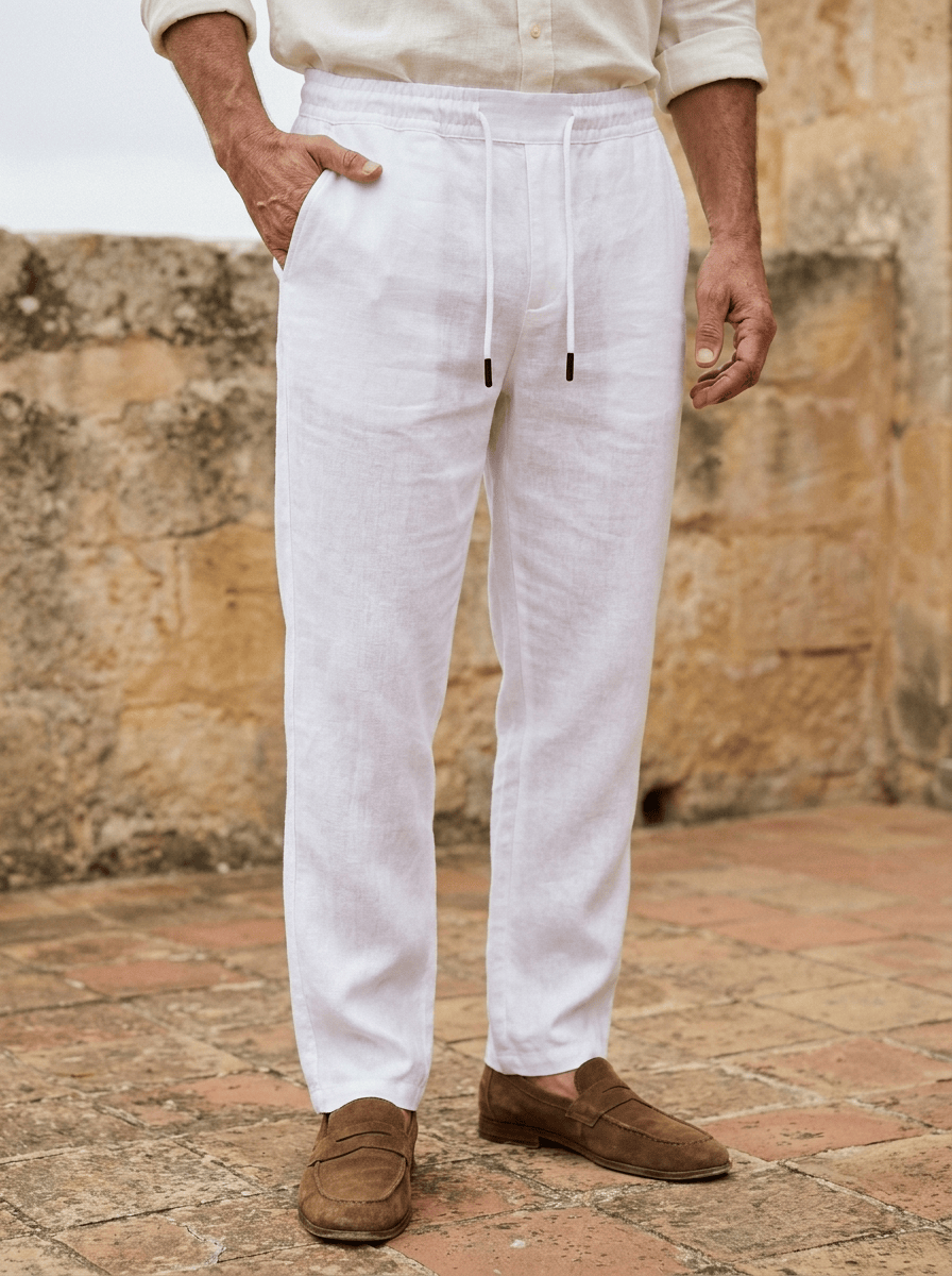 Bordeaux Linen Trousers