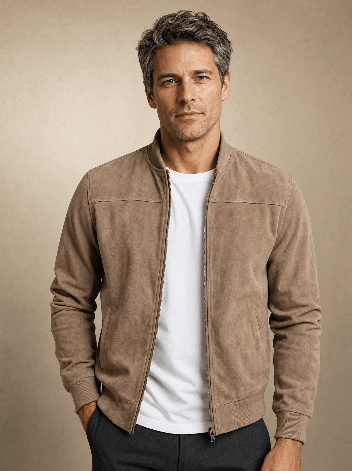 Velour Suede Jacket