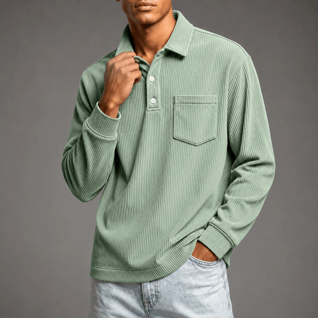 Corduroy Polo Sweater