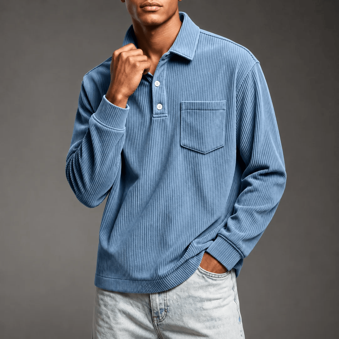 Corduroy Polo Sweater