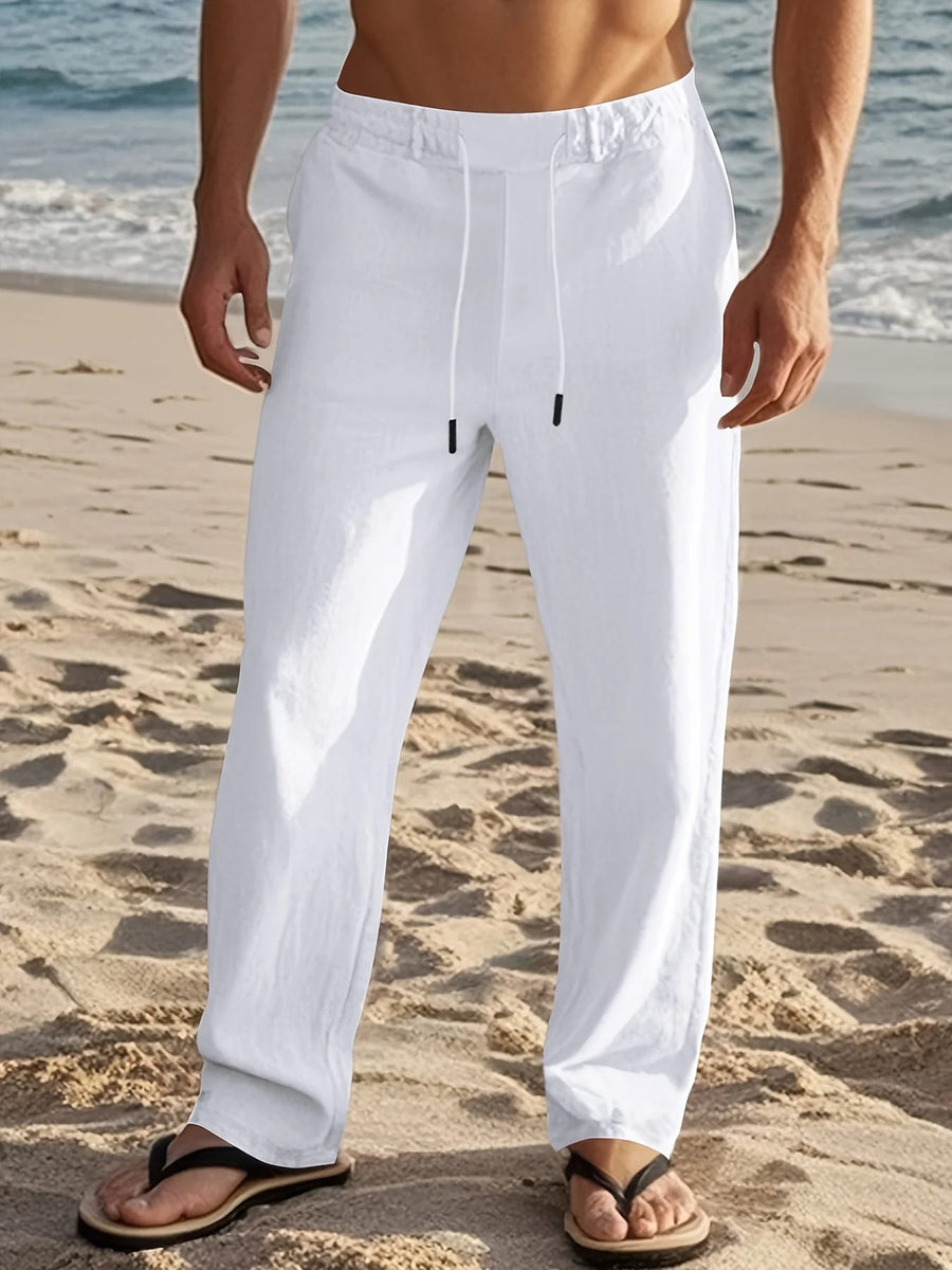 Bordeaux Linen Trousers
