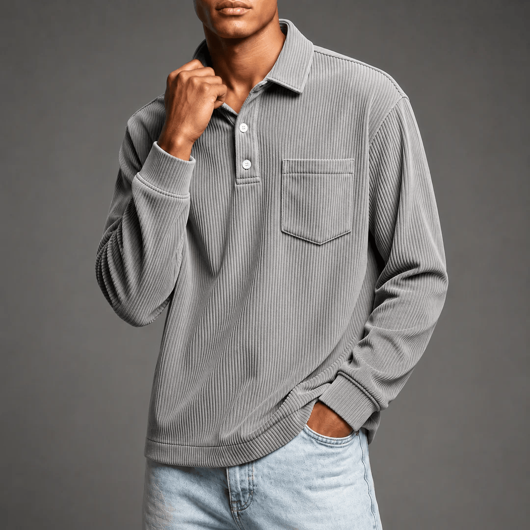 Corduroy Polo Sweater