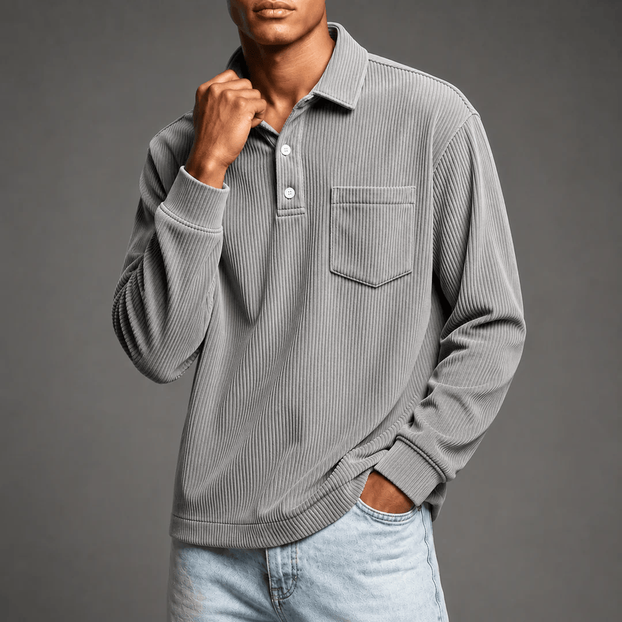 Corduroy Polo Sweater